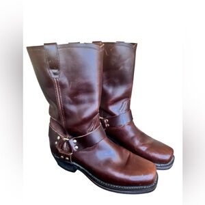 Dingo Brown Harness Biker Boot DI19056 Size 10D